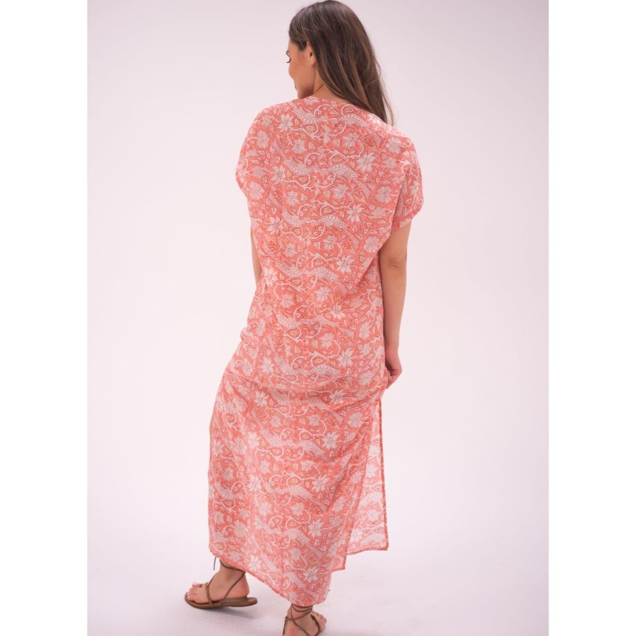 Womens Bell by Alicia bell | Peach Tunic Kaftan Dress