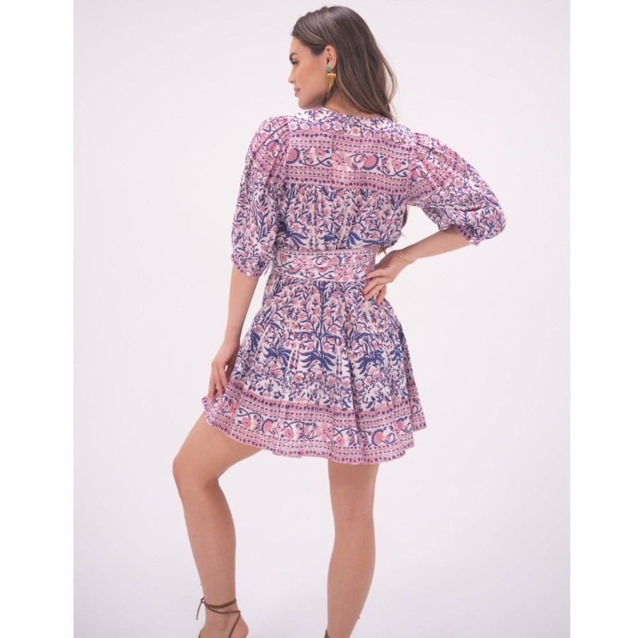 Womens Bell by Alicia bell | Pink/Blue Amelia Mini Dress