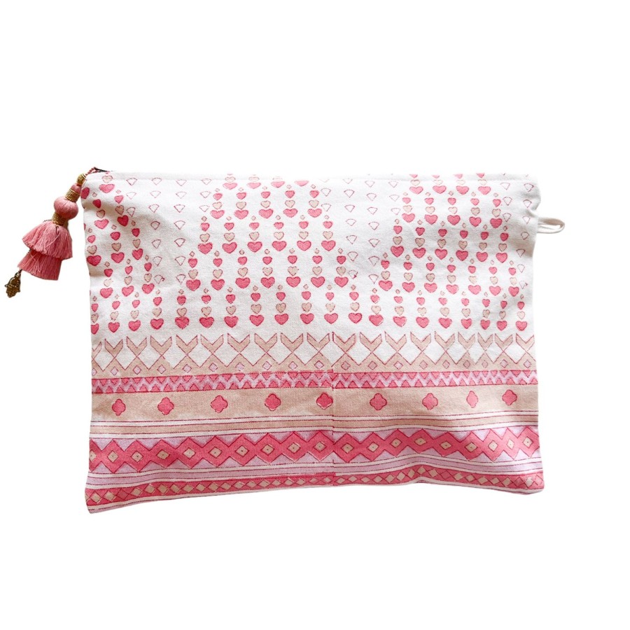 Accessories Bell by Alicia bell | Heart Large Zipper Pouch