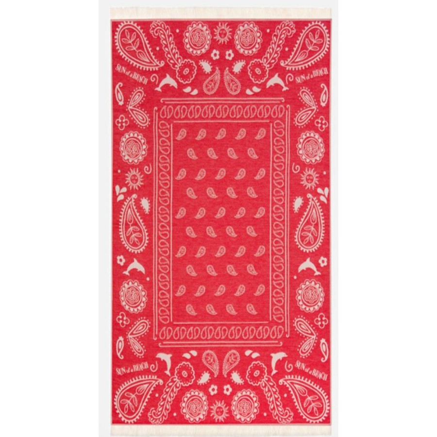 Accessories Bell by Alicia bell | Bandana Red Feather Beach Towel