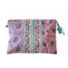 Accessories Bell by Alicia bell | Pink Large Zipper Pouch With Embroidery