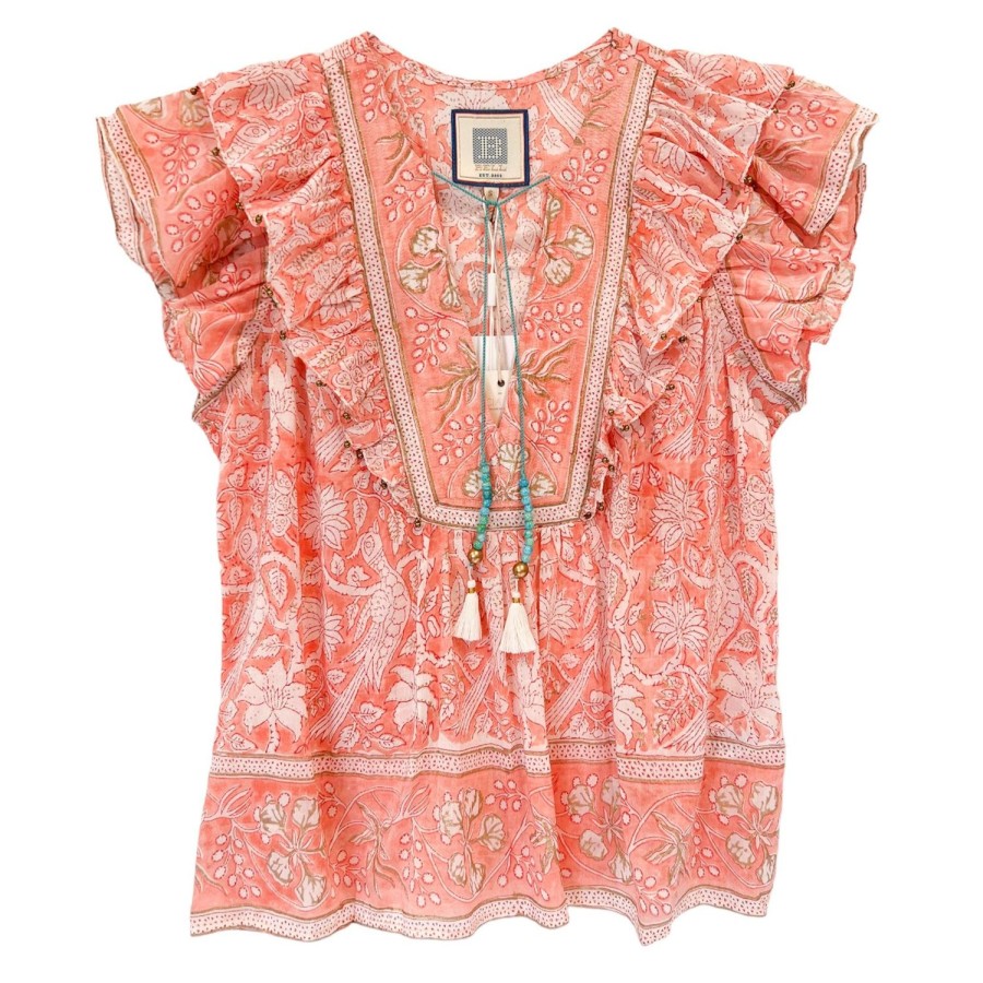 Womens Bell by Alicia bell | Peach Kiara Top