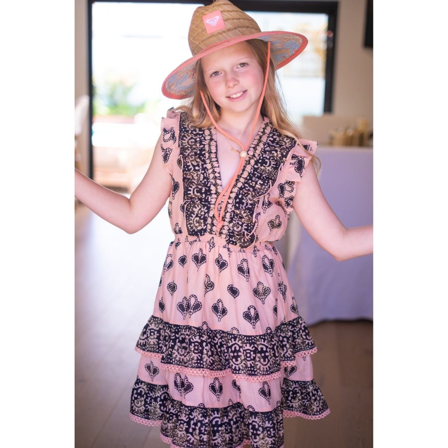 Kids Bell by Alicia bell | Peach/Black Rainey Mini Dress