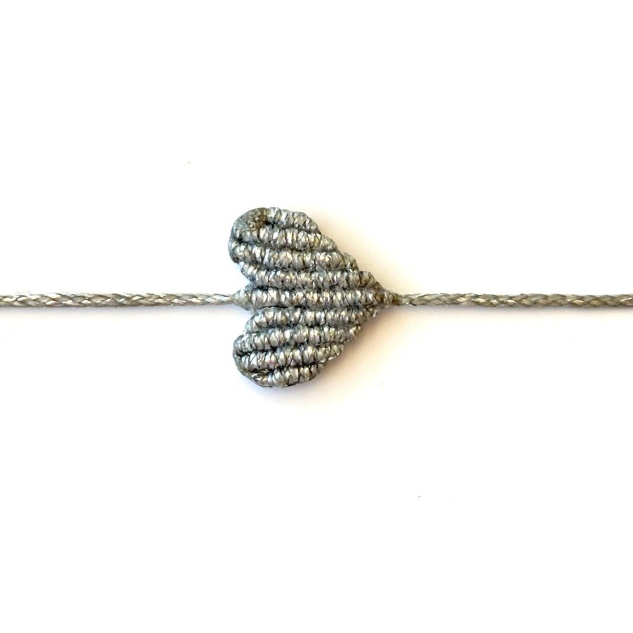 Accessories Bell by Alicia bell | Small Silver Heart Bracelet