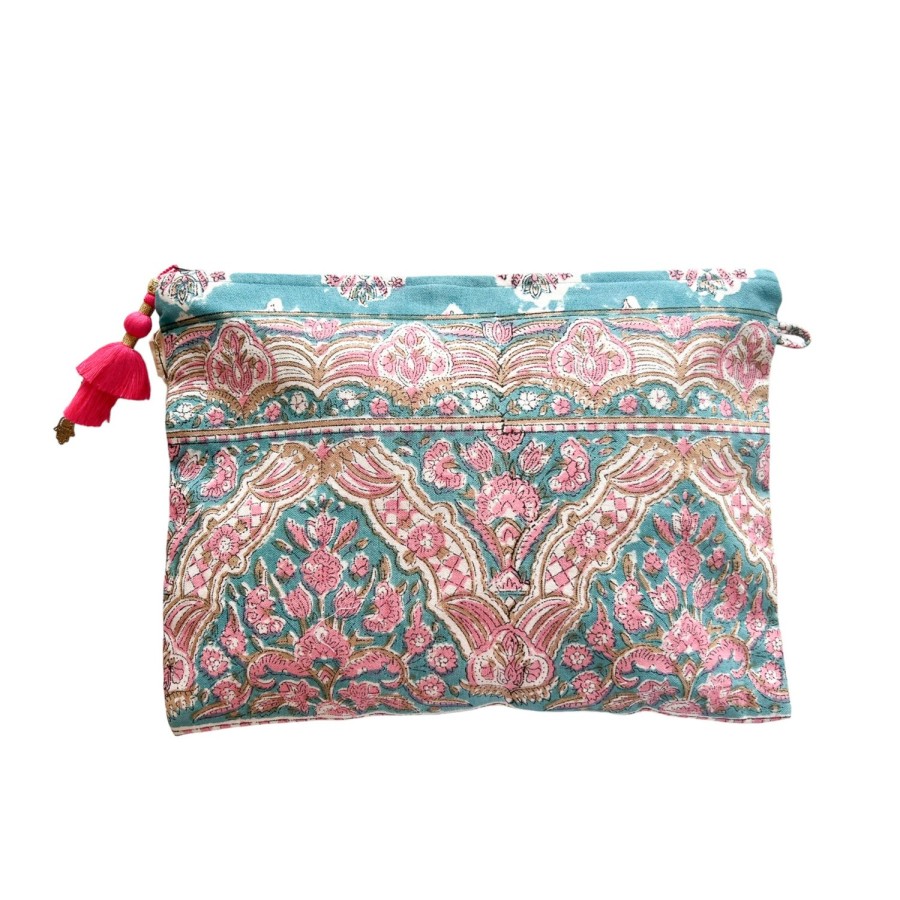 Accessories Bell by Alicia bell | Teal Large Zipper Pouch