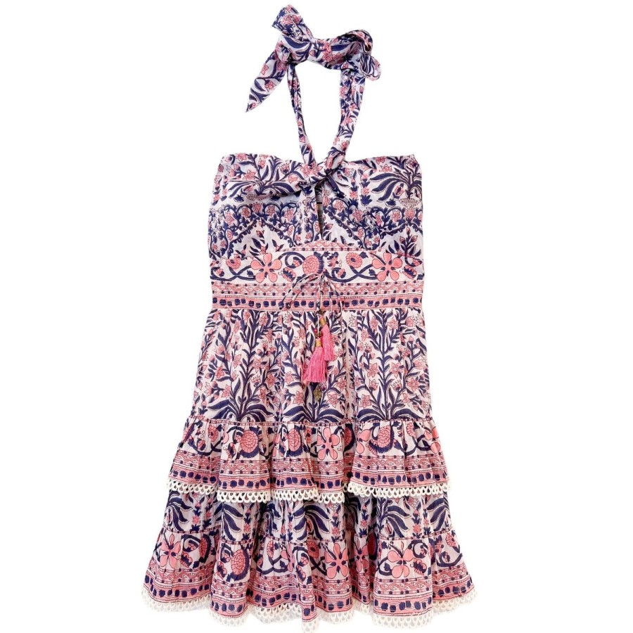 Womens Bell by Alicia bell | Pink/ Navy Ariel Mini Dress