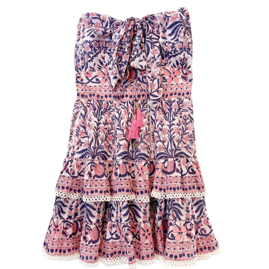 Womens Bell by Alicia bell | Pink/ Navy Ariel Mini Dress