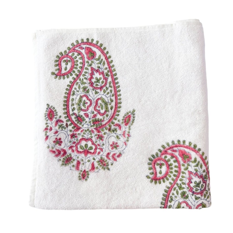 Accessories Bell by Alicia bell | Pink And Green Paisley Towel