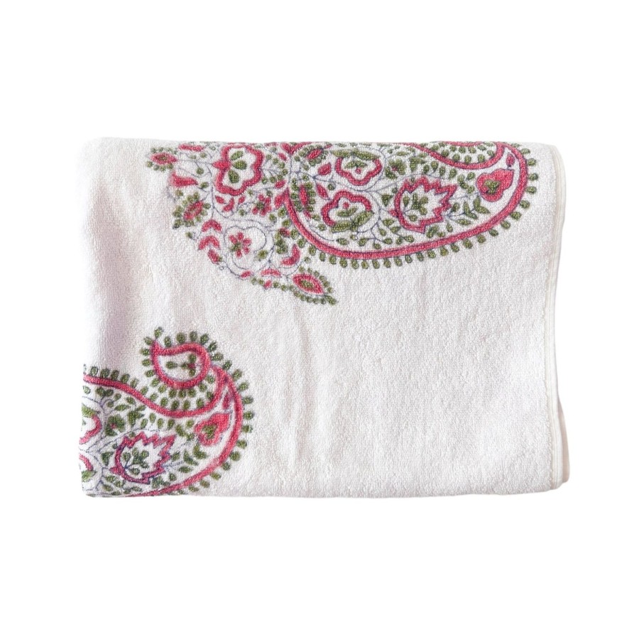 Accessories Bell by Alicia bell | Pink And Green Paisley Towel