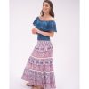 Womens Bell by Alicia bell | Pink / Blue Mandy Maxi Skirt