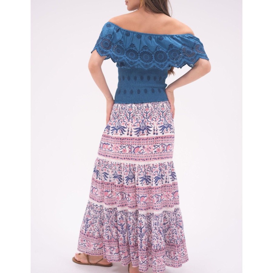 Womens Bell by Alicia bell | Pink / Blue Mandy Maxi Skirt