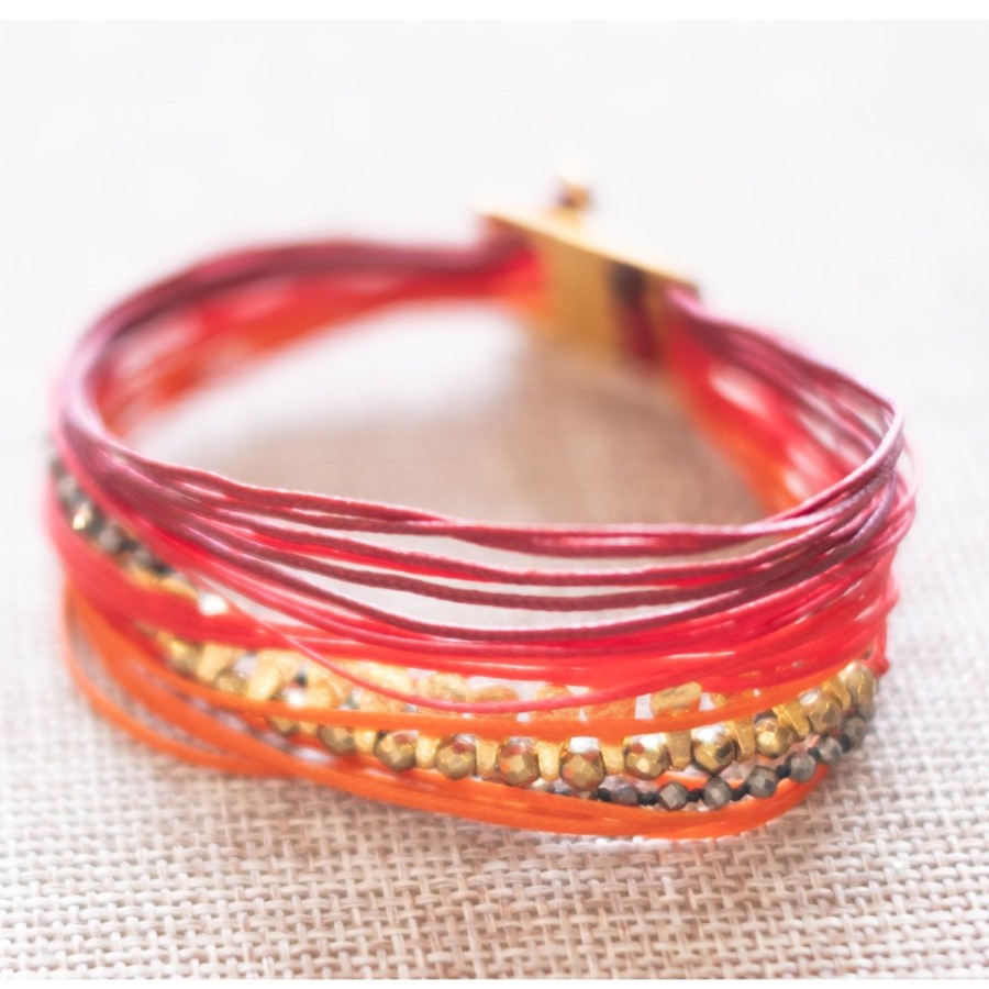 Accessories Bell by Alicia bell | Red Layered Cord Bracelet