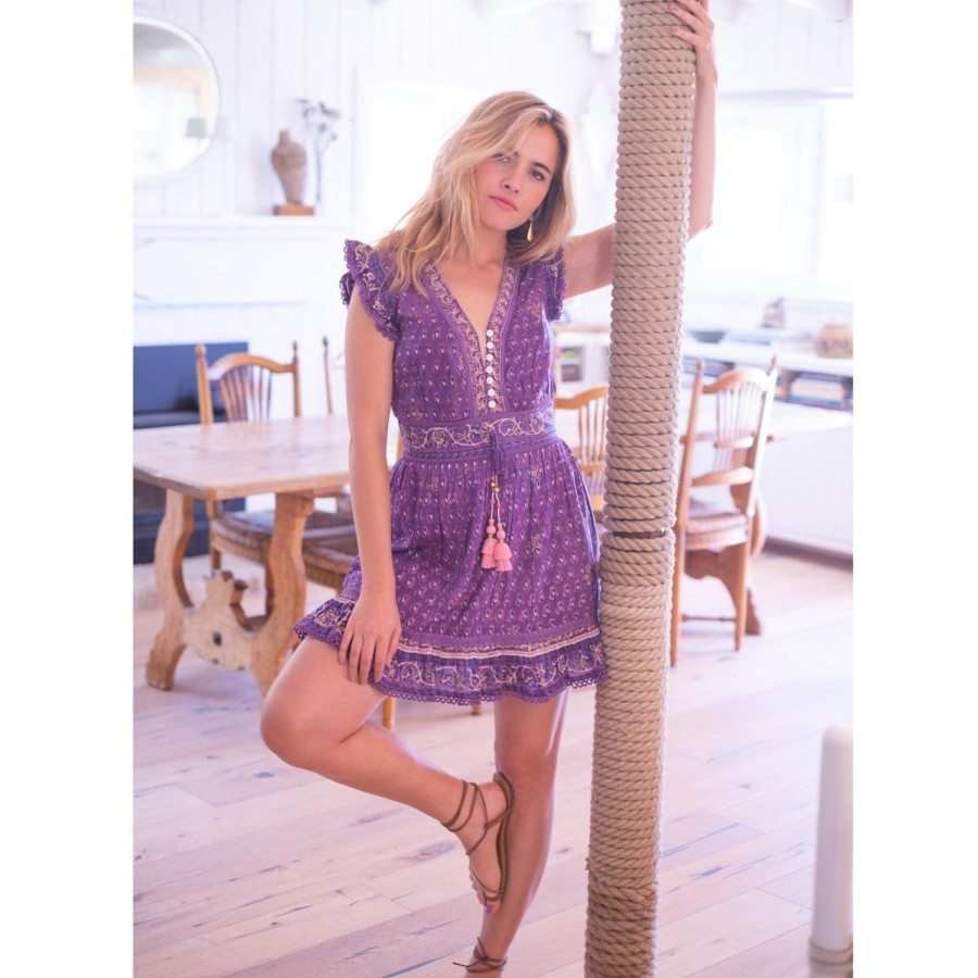 Womens Bell by Alicia bell | Purple Lizzy Mini Dress