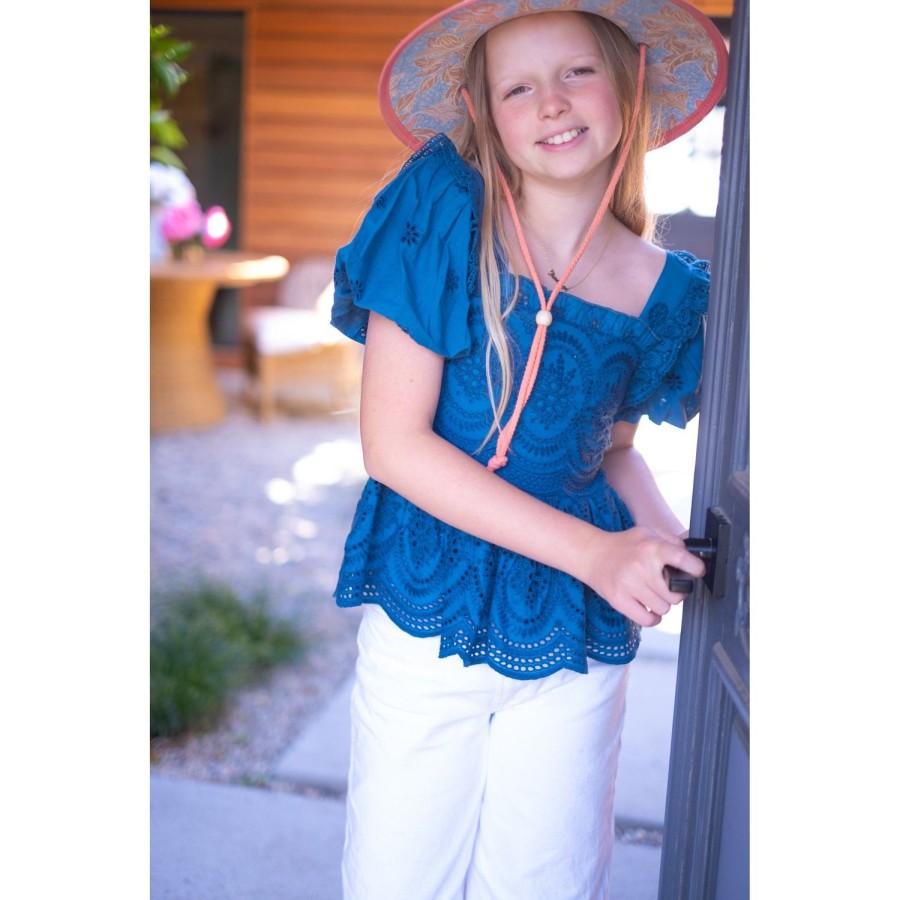 Kids Bell by Alicia bell | Turquoise Scarlett Top