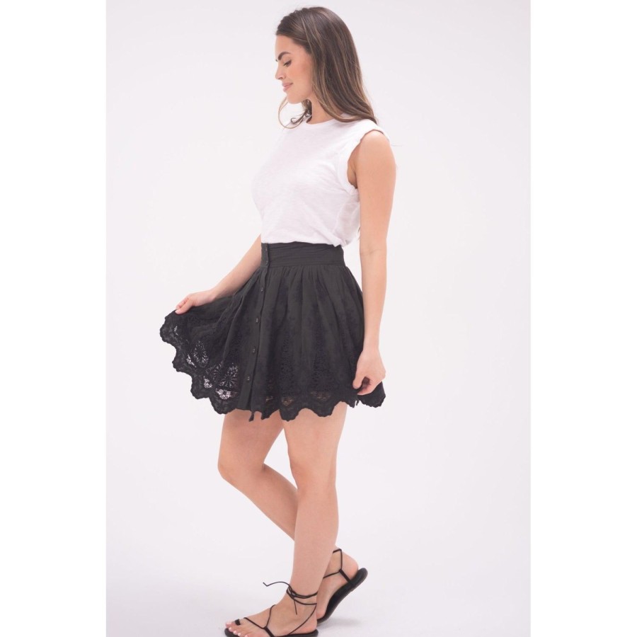 Womens Bell by Alicia bell | Black Lace Mini Skirt