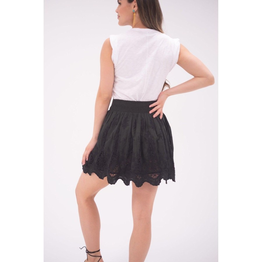 Womens Bell by Alicia bell | Black Lace Mini Skirt