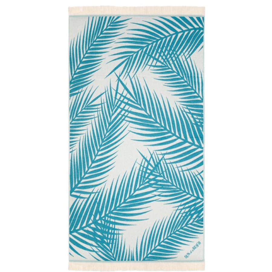 Accessories Bell by Alicia bell | Palm Springs Petrol Feather Beach Towel