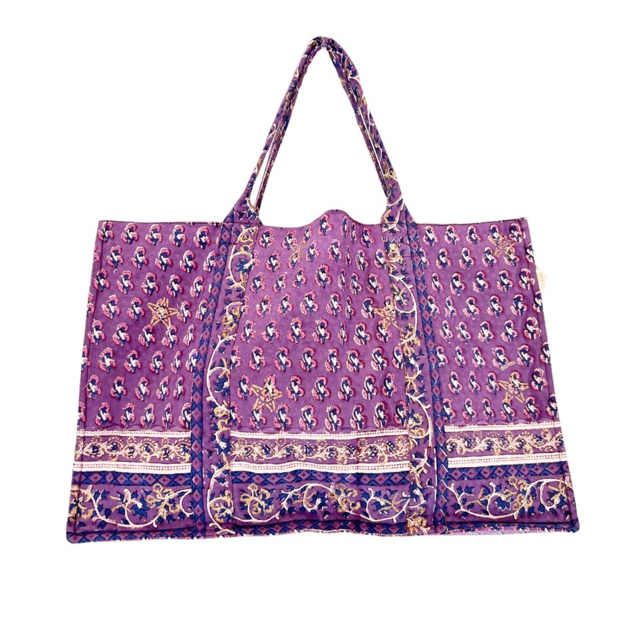 Accessories Bell by Alicia bell | Purple Large Canvas Tote