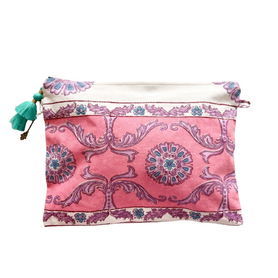 Accessories Bell by Alicia bell | Flower Large Zipper Pouch