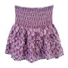 Womens Bell by Alicia bell | Pleated Smocked Mini Skirt - Cotton