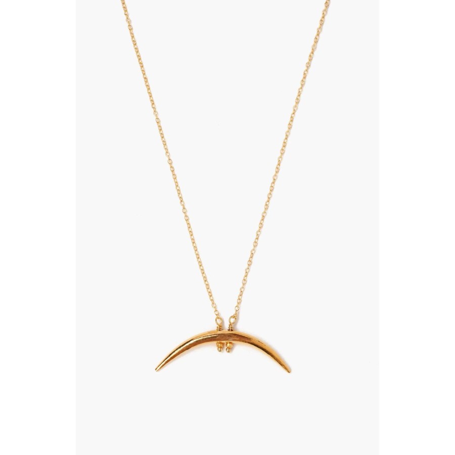 Accessories Bell by Alicia bell | Yellow Gold Horn Necklace