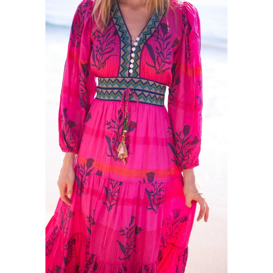 Womens Bell by Alicia bell | Magenta Clover Maxi Dress