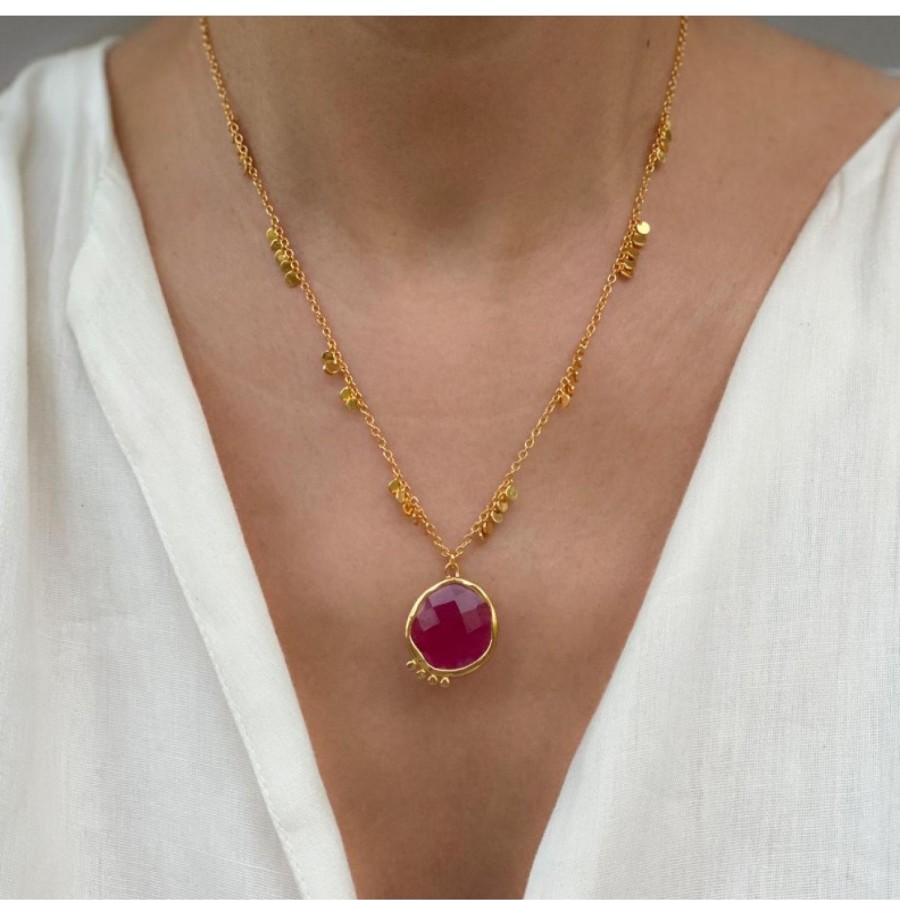 Accessories Bell by Alicia bell | Fuschia Jade Maggi Necklace