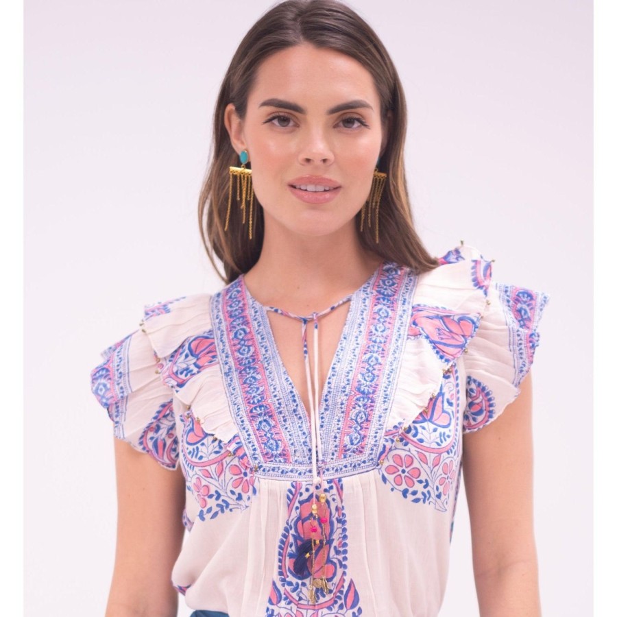 Womens Bell by Alicia bell | Pink / Blue Kiara Top