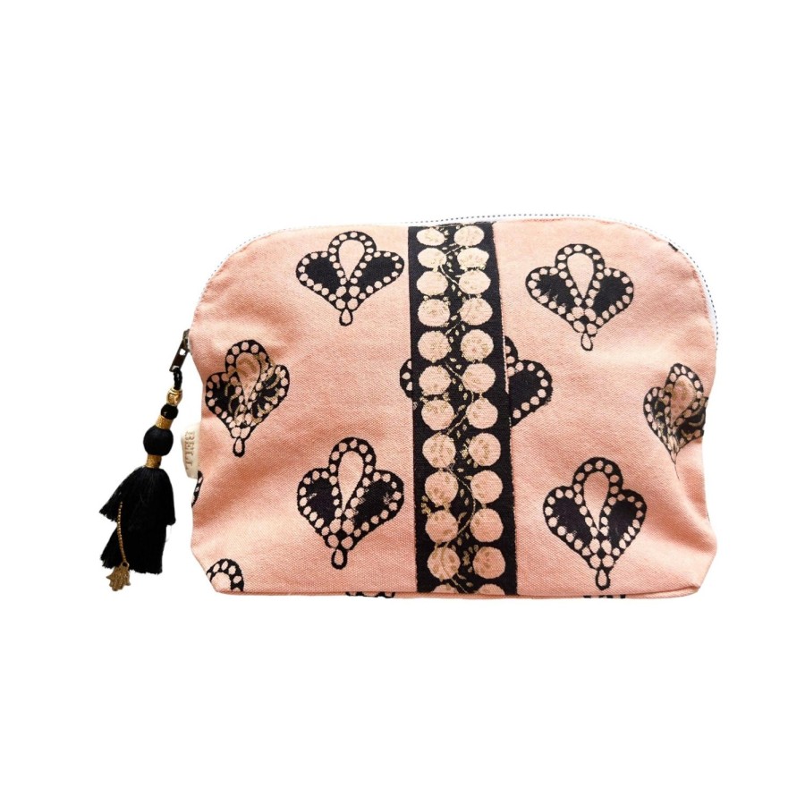 Accessories Bell by Alicia bell | Peach/Black Clamshell Bag