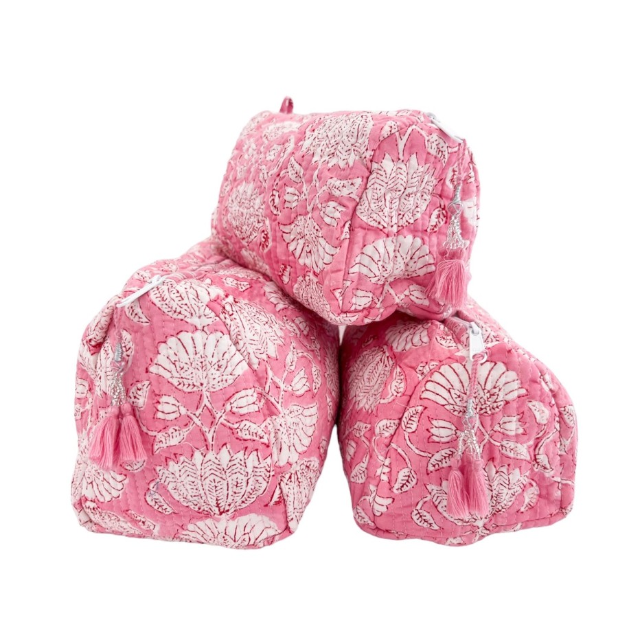 Accessories Bell by Alicia bell | 3 Piece Cosmetic Bag- Pink Azalea