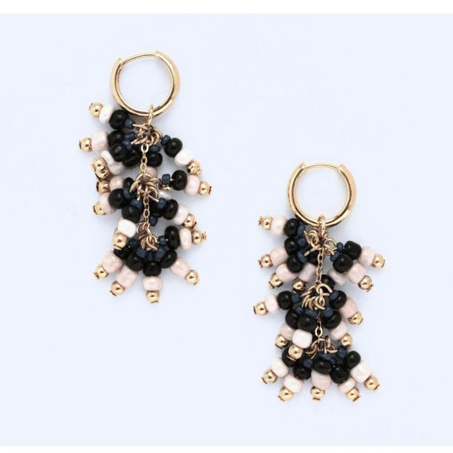 Accessories Bell by Alicia bell | Beaded Drop Earrings - Navy