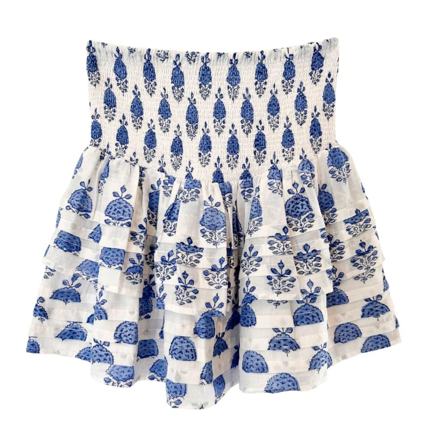 Womens Bell by Alicia bell | Pleated Smocked Mini Skirt - Cotton